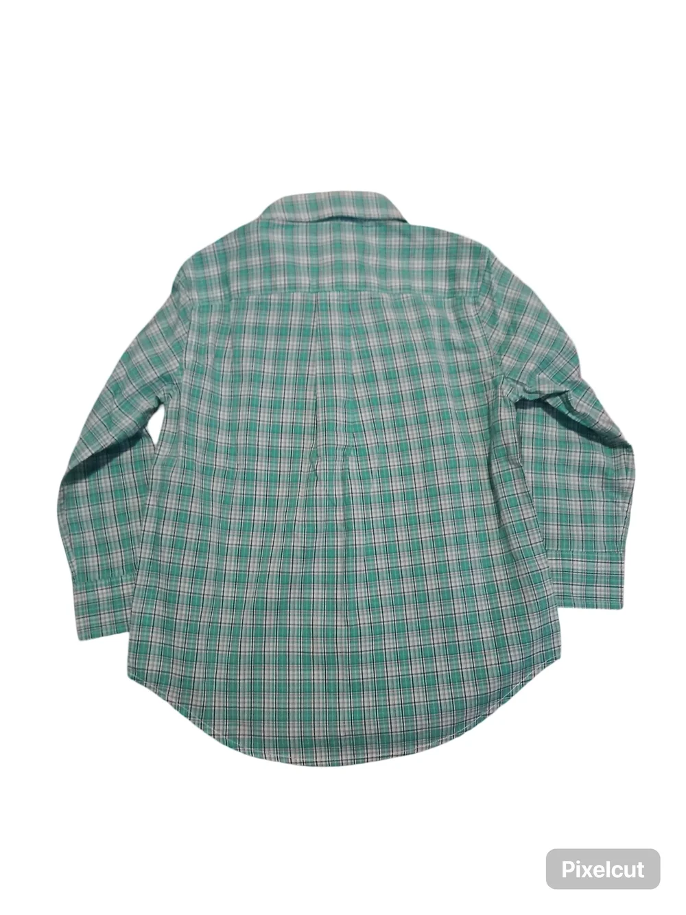 Ralph Lauren Boys Classic Seagrass Green Plaid Button-Down Shirt 4T